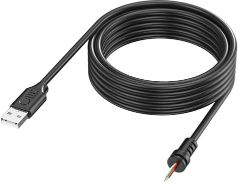 GMBYLBY Connettore USB 2.0 A 4 Pin Filo Bianco Spina USB 4 Pin Pigtail Filo Estremità Aperta Corrente E Cavo Dati Per L'Installazione Di Dispositivi USB