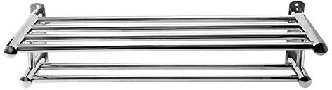 Toallero de acero inoxidable, estante para toallas de baño con doble toallero, soporte resistente para toallas de mano, colgador de toallas de pared para casa, lavabo y hotel