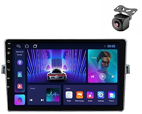 Android 14 Car Radio para Toyota Verso R20 2009 2010 2011-2018 2 DIN de Coche NAVEGACIÓN con Pantalla Táctil 9 Pulgadas Reproductor Multimedia Autoradio SWC FM BT Carplay Auto (M100CP 4core 1+32G)