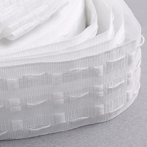 WANYI Gardinenband Kräuselband 7.5CM Breit Vorhangband zum Aufnähen Baumwolle Gardinen Kräuselband Universalband Reihband Faltenband für Gardinen Band(30M)