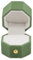 OFFAXE Boîte à Bagues Octogonale en Flanelle,Douce et Romantique,Étui Pour Bague de Fiançailles Pour Mariage,Fiançailles,Anniversaire,Anniversaire de Saint Valentin (Green)