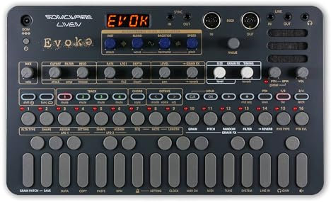 Sonicware LIVEN Evoke [Acoustronic Ambient Synthesizer] 34 Instrumente, Granular Grain FX, Flux Oscillator, 10 Reverbs, 6 Effekte, 4-Spur-Sequencer, Chord- & Arpeggiator-Modi