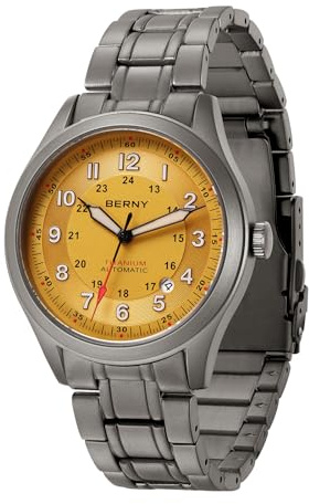 BERNY Titan Herrenuhr, Automatische Armbanduhr, Super Leuchtend | 10 ATM Wasserdicht, Automatisches Uhrwerk, AR-Saphirlinse