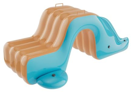 LeeQinersw Aire de Jeux Gonflable avec Toboggan Aquatique, Idéale pour Le Balcon, Vert et Orange