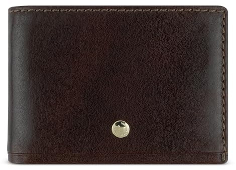 bugatti Neaples Minibörse mit RFID-Schutz, kleines Portemonnaie aus Leder in braun