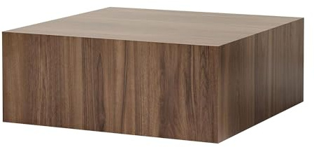 Hanah Home MDF Couchtisch Prizma - 90 x 90 x 35 cm - Nussbaum