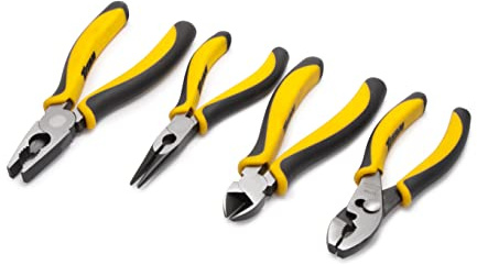 Titan 18404 4-Piece Plier Set with TPR Grips