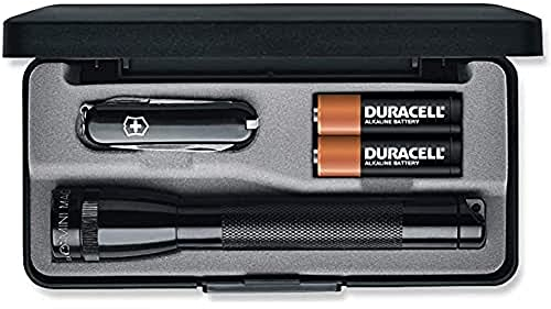 MAGLITE Mini Maglite Glühlampe 2AA Taschenlampe schwarz VICTORINOX Pack (Messer)