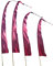 Bali-Fahne, Polyester, rosapink, 6 Meter