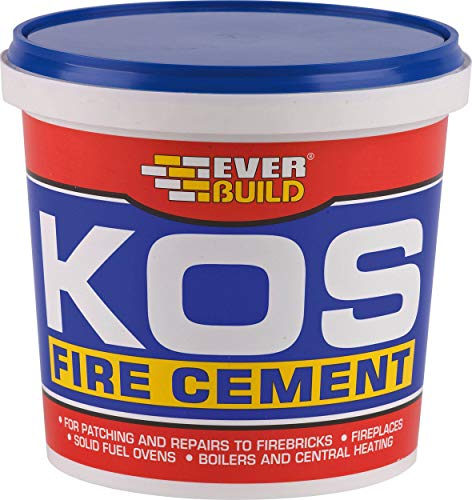 Everbuild KOS Fire Cement Cartridge – Ready to Use – Resistant to Temperatures Up To 1250˚C – Buff – 25kg