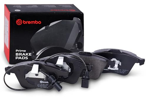 Brembo P85084 Front Alloy Steel Brake Pad - Set of 4, ECE-R90 Compliant | Compatible with: Audi A4 B5, A4 B5 Avant, A4 B7, A4 B7 Avant, A4 B7 Cabriolet, A6 Allroad C6, A6 C6, A6 C6 Avant, A8 D3