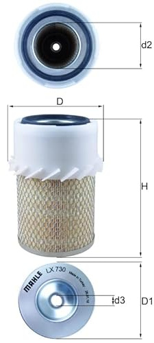 MAHLE LX 730 Luftfilter Filtereinsatz u.a. passend für LAND ROVER 90 I (LDV)