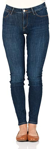 Wrangler Damen Skinny Skinny Jeans SUPER W29JGT12X, Gr. W26/L32 (Herstellergröße: 26/32), Blau (Summer Night 12x)