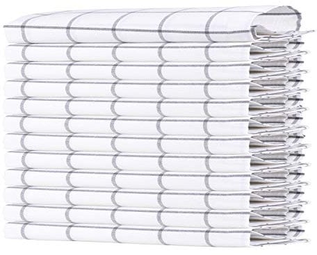 Sweet Needle Cloth Dinner Napkins Charcoal(Grey), 50x50 CM - 100% Cotton Yarn Dyed - Oversized, Heavy Quality, Lint Free, Hotel Grade, Hemmed with Mitered corners - Machine washable (Pack of 12)