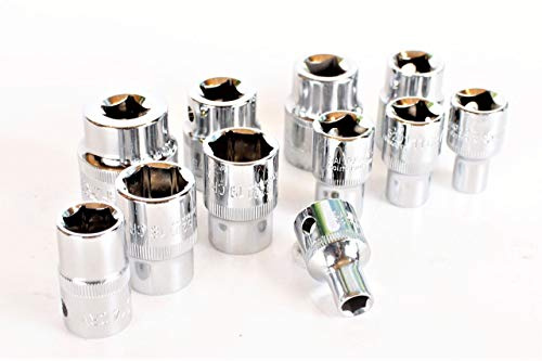 SALTUS 1/2' Steckschlüssel-Einsatz-Set 8-27 mm Profi Nuss CV 11-teilig 5201