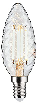 Paulmann 28707 LED Lampe Filament Kerze 4,7W Leuchtmittel dimmbar Klar 2700K Warmweiß E14