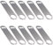 Coolty 10 Stück Flaschenöffner, Bar Blade Bottle Opener, Edelstahl Barkeeper Bierflaschenöffner mit Einem Beschichtet Griff, 18cm (Silber)