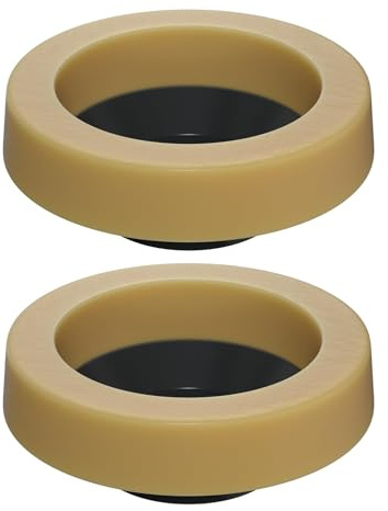 Hibbent 2 Pack Toilet Wax Ring, Thick Toilet Bowl Wax Ring Gasket for Toilet Bowl, Polyethylene Flange- Gas, Odor and Watertight Seal, Fits 3-inch and 4-inch Waste Line