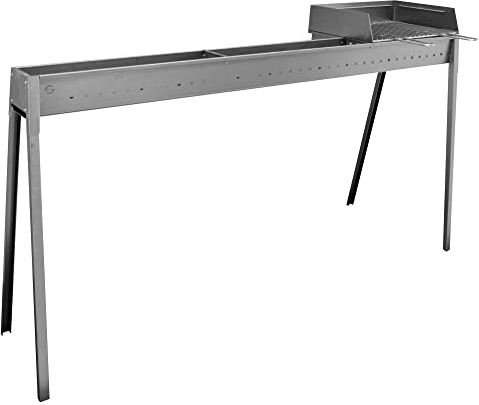 Cuillères et rôtissoires avec barbecue au charbon 140 cm Torino Grill 100 + 40 Plus (140 cm) en fer aluminium