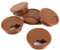 5X Light Brown Desk Grommets - 60mm Cable Tidy Discs for Office/School Desks and Media Units