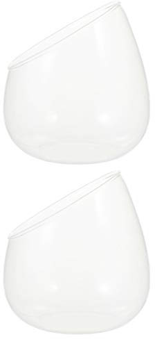 Lot De 2 Vases Inclinés Pour Plantes Succulentes Vases De Présentation En Verre Polyvalents Pour Compositions Et Bonbonnières
