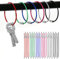 ForTomorrow 36 Stück Schlüsselringe Edelstahl Groß, 15cm Schlüsselring Drahtseil, Stahlseil Schlüsselring mit Drehverschluss Bunt Schlüsselanhänger Ringe, Keychain Key Ring