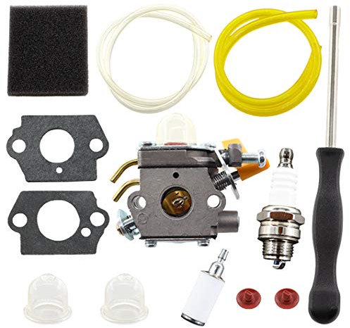 MCHNIC Kit de carburateur pour Ryobi RBC30SET RLT30CET RHT2660DA RLT26CDS RBC26SES Remplace Zama C1U-H60 308054003 985624001 avec Tournevis de Réglage Filtre à Air