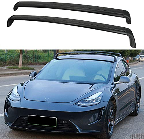 2 Stück/Set Aluminium Auto Dachträger Querstangen für Tesla Model 3 2021, Gepäckträger Dachträger-Gepäckträger Gepäckträger für Dachwanderungen für Wanderungen und Camping