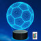 Ammonite Fußball 3D Lampe Nachtlicht Fußball 3D Illusion Lampe für Kinder, 16 Farben wechselnd mit Fernbedienung, Kinderzimmer Dekor als Weihnachtsfeiertagsgeschenk für Jungen Mädchen