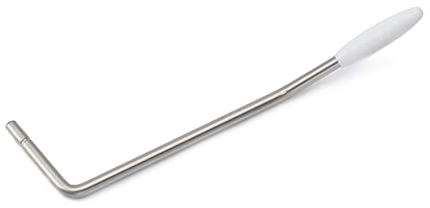 Musiclily Ultra 5 mm Entrada Presión Palanca de Vibrato Tremolo Arm Whammy Bar para Puente Trémolo Korea Wilkinson, Color Original con Botón Blanco