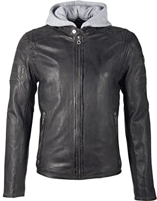 Gipsy Herren Rylo Lakev Lederjacke, Bio Anthrazit, Small