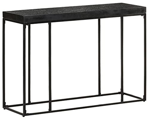 vidaXL Mangoholz Akazienholz Massiv Konsolentisch Konsole Beistelltisch Sideboard Flurtisch Ablagetisch Frisiertisch Schwarz 110x35x76cm