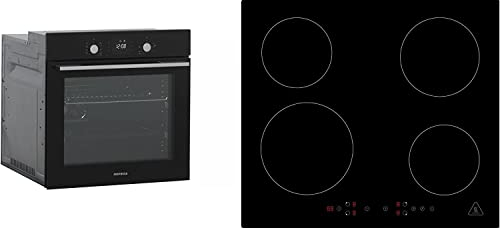 Respekta autarker Glas- Einbaubackofen AB700 mit LED-Timer + Induktionskochfeld