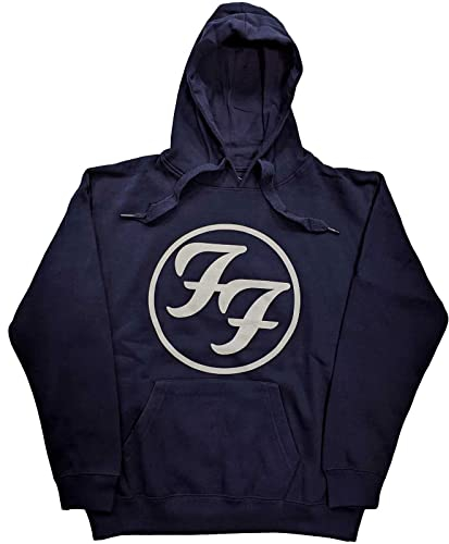 Foo Fighters Kapuzenpullover FF Band Logo Nue offiziell Unisex Navy Blau L