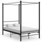 INLIFE Himmelbett Schwarz Metall 120x200 cm,21.6kg,325057