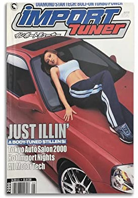 Vintage-Rennauto-Poster für 2000er Jahre JDM Auto Sport Auto Dekorative Malerei Leinwand Wand und Kunst Bild Familie Schlafzimmer Dekor 30 x 45 cm