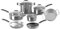 Cuisinart Heritage Stainless Steel Collection of Induction-Ready 11-Piece Set of 1.5 qt and 3 qt. Saucepans, 3.5 qt Sauté Pan, 6 qt. Stockpot, 8-Inch and 10-Inch Skillets, Covers, and Steamer Insert