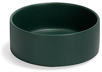 SPUNKYJUNKY Ceramic Dog Bowl Feeding Bowl Cat Bowl for Cats and Dogs (400ml, Green)