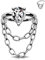 Jewseen Knorpelohrringe, Ketten-Creolen, Helix-Piercing, 316L Edelstahl, Nasenringe, 16G CZ, Scharnier-Segmentring, Kette, baumelnde Ohrringe für Damen und Herren, 8 mm/10, 8 mm, Zirkonia
