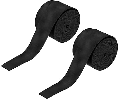 QUARKZMAN 2pz Batteria Bacchetta Nastro Bacchetta Grip Bacchetta Avvolgimento Anti Slip 27mm(1) Larghezza 1.1m per Batteria Percussioni Tamburi Accessori Nero