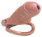 AMAZBEE Male Peniskäfig,4 Curved Penisring Klein Wirklichkeitsgetreu Dildo Abstinenz SM Bondage Chastity Cage Sexspielzeug für Männer (L)