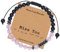 Ayoiow 6mm Perlenarmband 17cm Armreif 6mm Morse Code Paar Armband Miss You Rosa Armband für Damen