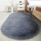 Treer Teppich Wohnzimmer Oval Kurzflor Moderne Waschbarer Schlafzimmer rutschfest Flauschig Weicher Wohnztimmerteppich fürs Schlafzimmer, Kinderzimmer Geeignet (grau,120x200cm)