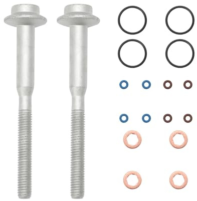 Attisfiera Kit Joints d'Injecteur Boulons pour A1 A3 PST golf 03L130277B A2C59513554 Modèles TDI, 2.0 hdi, 1.6 hdi Étanchéité Renforcée joint injecteur