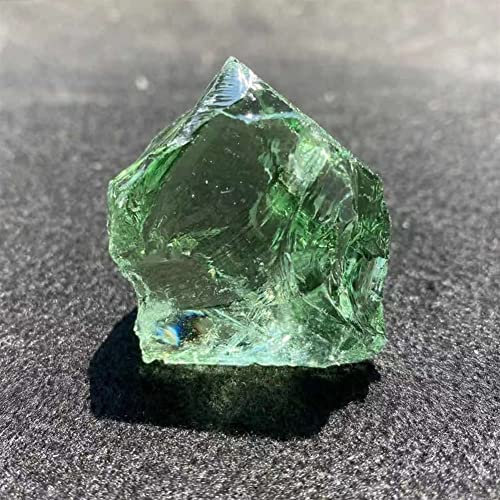 Smaragdgrün glasierter Stein, transparentes Glas, Kristallsteine, zerkleinerter Edelstein, Vasenfüller, Aquarium, Landschaftsbau, Gartendekoration, natürliche Reiki-Dekoration Crystal Specimen ( Color