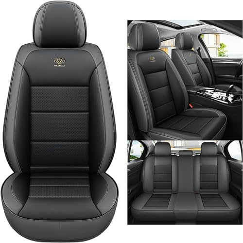 RWTECH Sitzbezüge Auto Autositzbezüge Universal Set für Skoda Octavia Kodiaq Octavia A7 Rapid Octavia A5 Fabia Auto Zubehör, Schwarzgrau