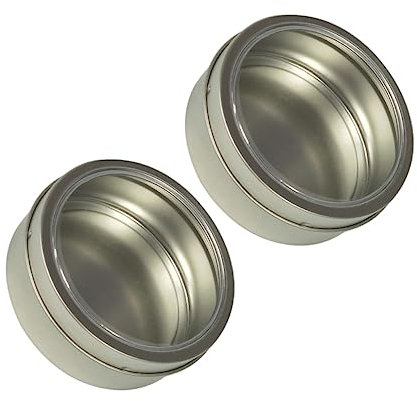 VILLCASE 2 Stk Dose Weißblech Einmachglas Metall Leere Dosen Kerzengehäuse Weißblech Süßigkeitenbehälter Kosmetikbehälter Metall Behälter Für Lippenbalsam Runden Kerzenkiste