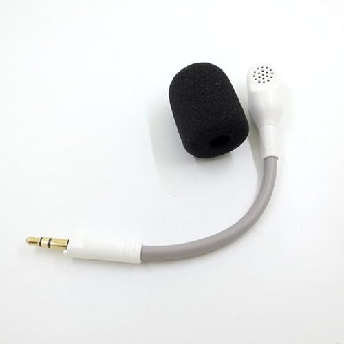 Yaowanguan Barracuda X Microfono,Sostituzione Microfono 3.5mm Game Boom Rimovibile Cancellazione Rumore Microfono con Schiuma per Razer Barracuda X Cuffia Wireless Multipiattaperma(Bianco)