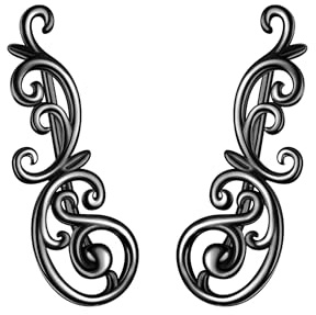 CUPENDA Filigrane Ohrkletterer Ohrringe für Frauen Sterlingsilber Vintage Blatt Crawler Ohrringe Muttertagsschmuck für Mama