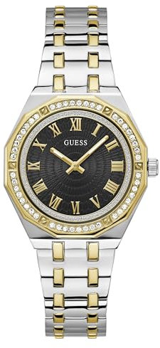 Guess Desire Damen Armbanduhr in der Farbe Bicolor mit Armband aus Edelstahl, Wasserdichtigkeit: 5 bar, Gehäusedurchmesser: 36 mm, GW0770L4